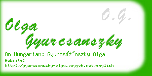 olga gyurcsanszky business card